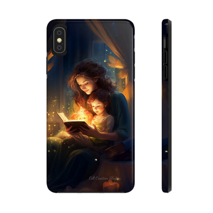 Introducing the "Bedtime Story Bliss" Cell Phone Case – Cherish Heartwarming Moments with Every Glance -Tough Phone Cases