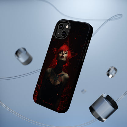 Introducing the "Inked Flame" Cell Phone Case – Embrace Fiery Elegance with a Tattooed Red-Headed Beauty -MagSafe Tough Cases