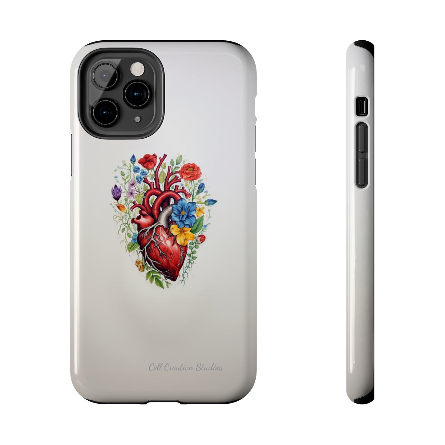 "Floral Heart Harmony" -Tough iPhone Cases