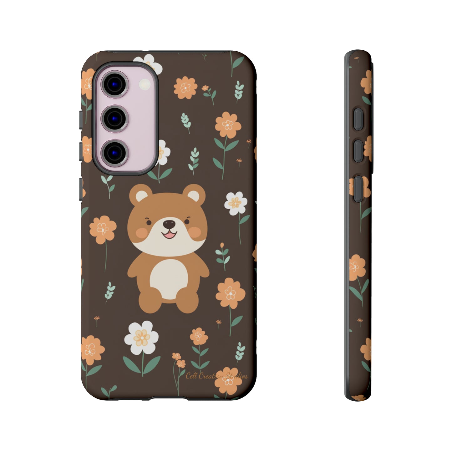 "Floral Bear Elegance" -Tough Phone Cases