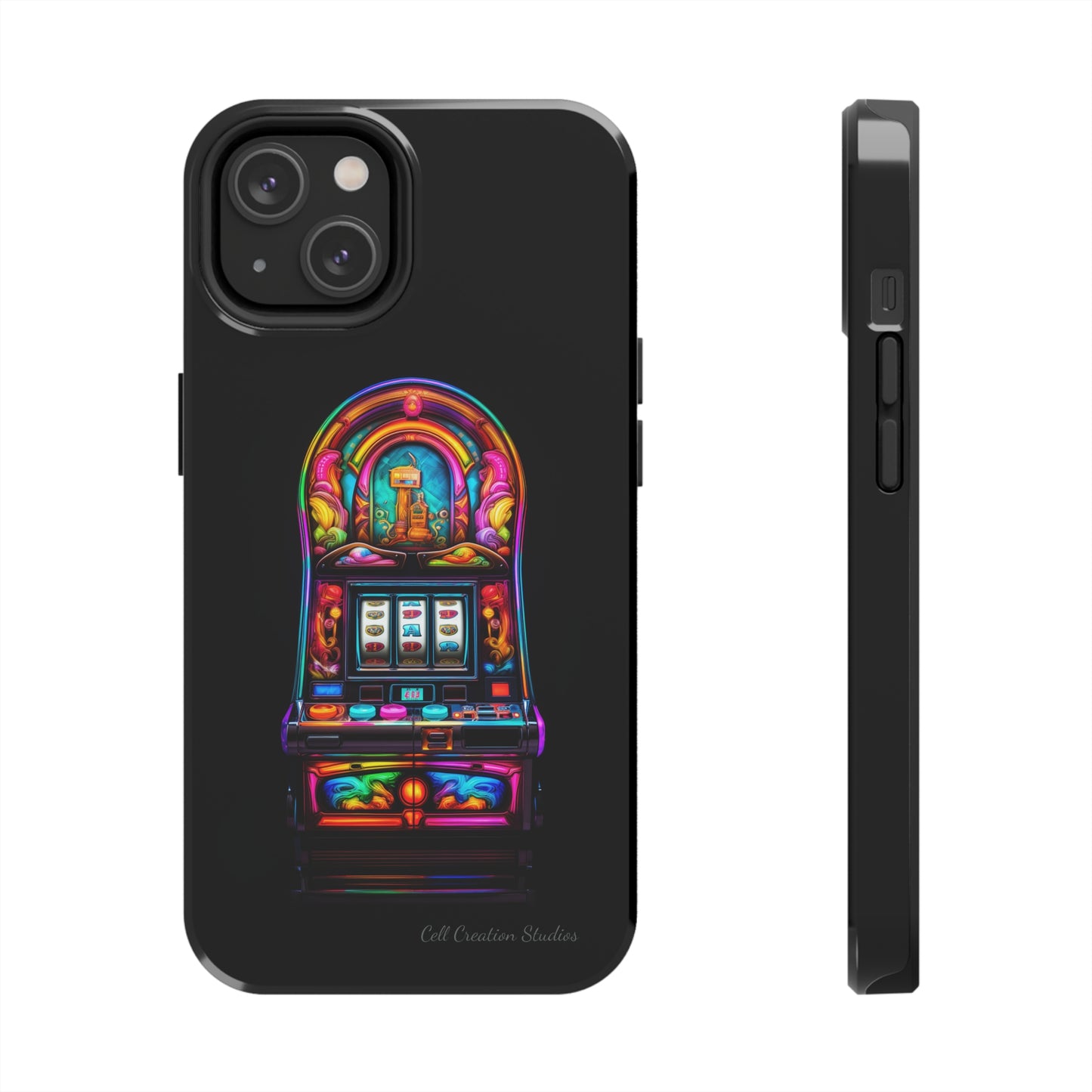 Introducing the "Vibrant Slot Frenzy" Cell Phone Case – Experience the Thrill of Colors and Luck -Tough Phone Cases