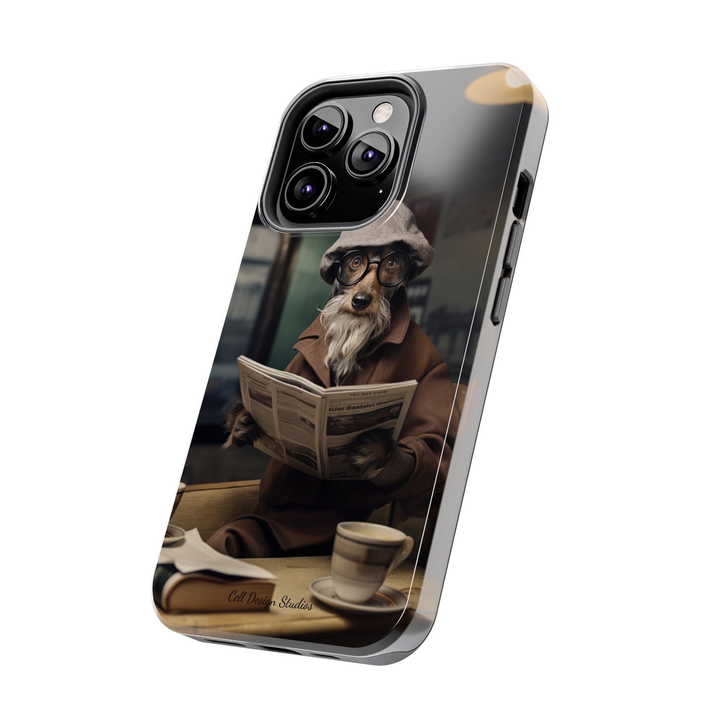 Introducing the "Canine Scholar" Cell Phone Case – Where Canine Meets Wisdom. -Tough Phone Cases