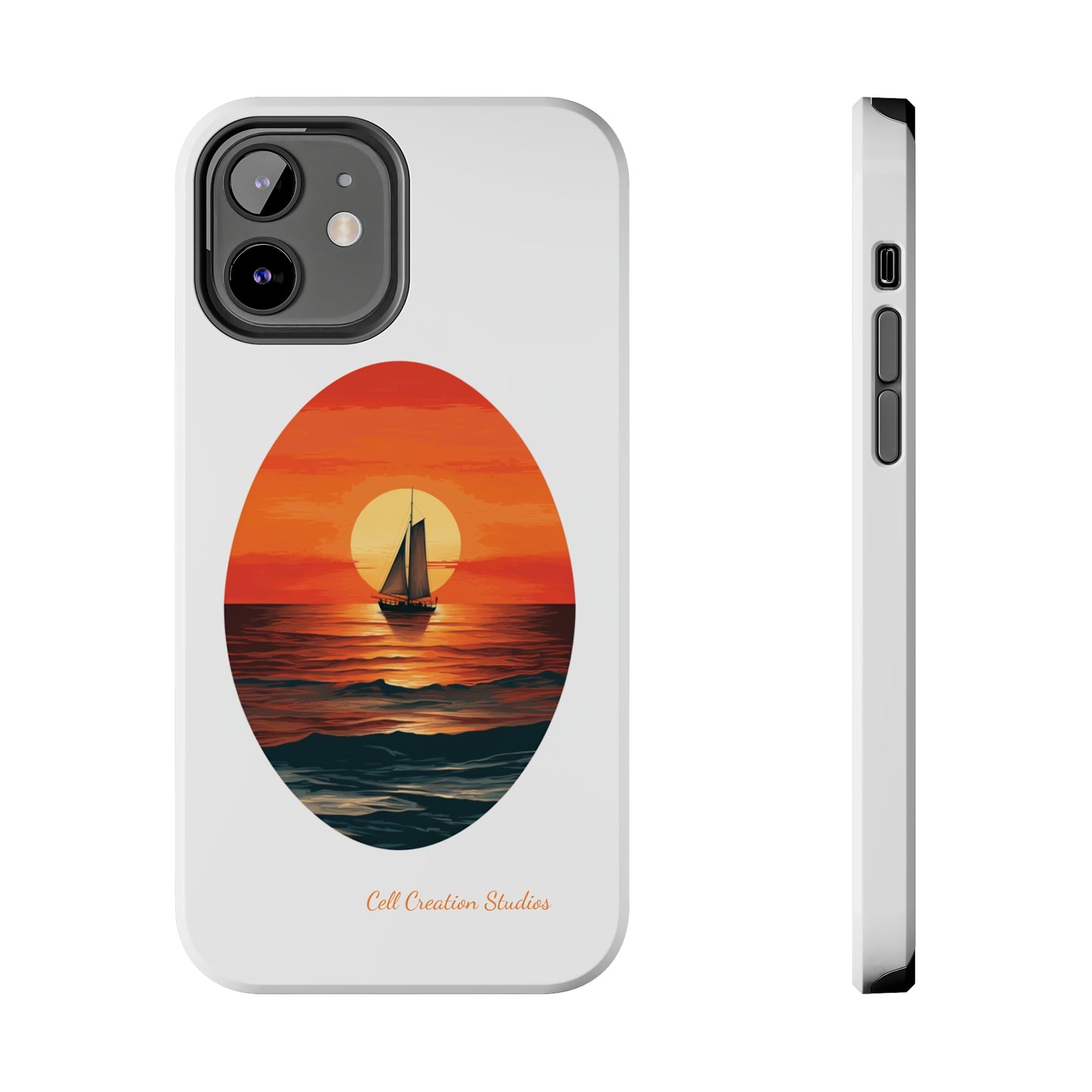 "Sailboat Sunset Serenity" -Tough iPhone Cases