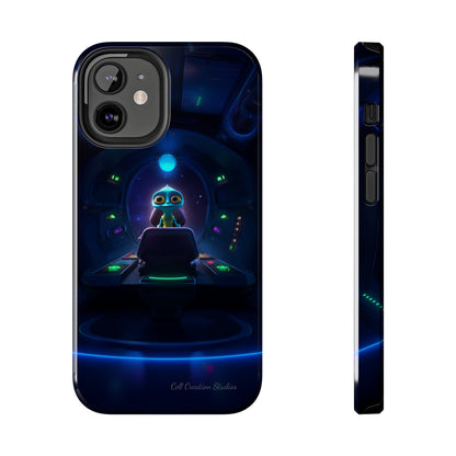 The "Galactic Buddy" Blue Alien Spaceship Phone Case -Tough Phone Cases