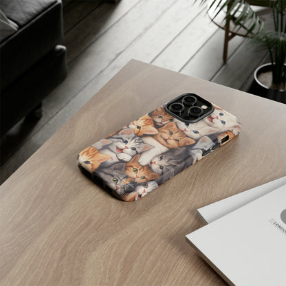 "Kitten Cuddle Haven" Phone Case -Tough Cases