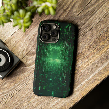 Introducing our "Digital Code Stream" Cell Phone Case – where style meets technology for your device's protection -Tough Cases