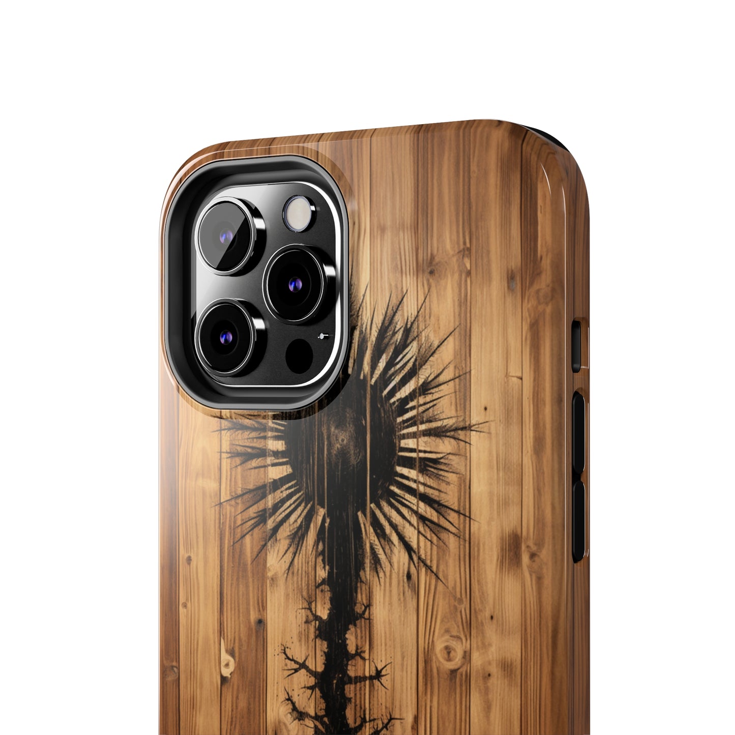 "Desert Plant on Wood Themed Phone Case: Embrace Nature's Beauty"-Tough Phone Cases