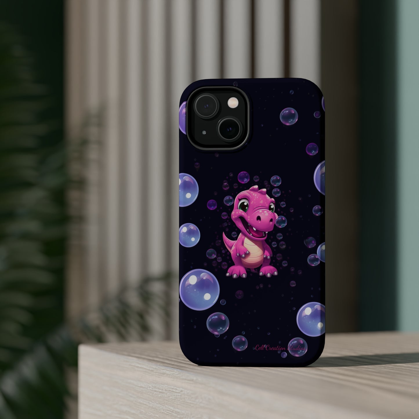 "Dino Glam" Glitter Dinosaur Phone Case -MagSafe Tough Cases