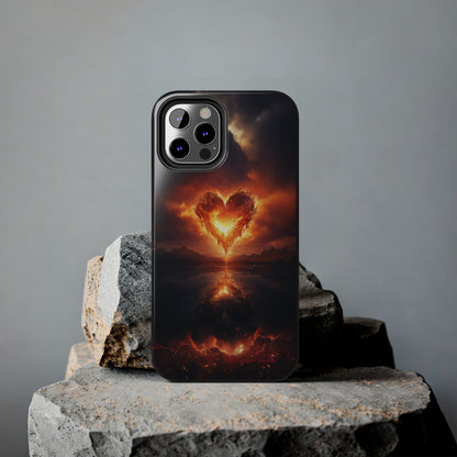 Introducing the "Flaming Heart" Cell Phone Case – Ignite Your Passion! -Tough Phone Cases