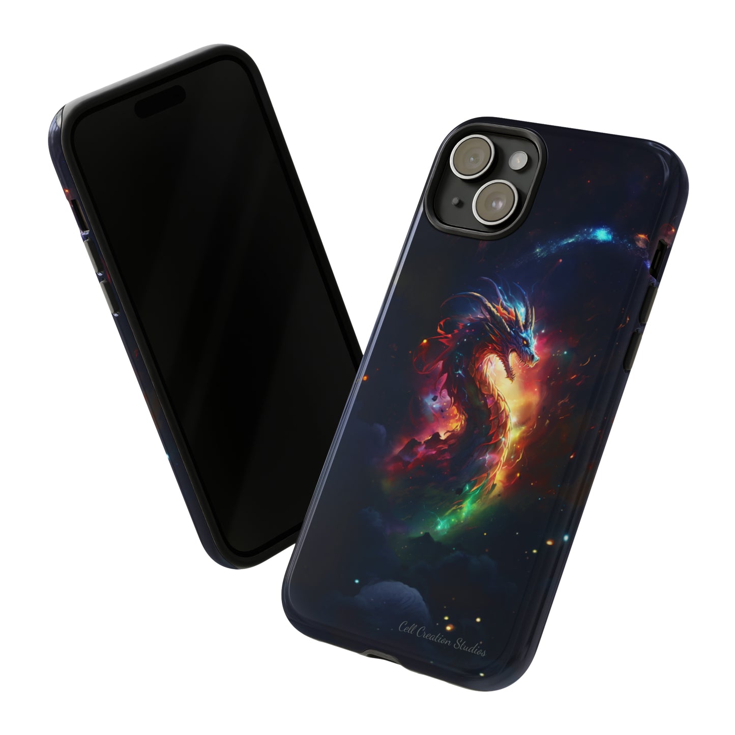 "Cosmic Dragon Unleashed" -Tough iPhone Cases