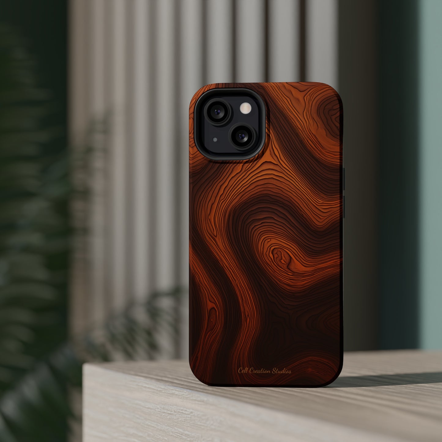 Introducing the "Natural Woodgrain" Cell Phone Case – Embrace Organic Beauty with Wood Pattern Design -MagSafe Tough Cases