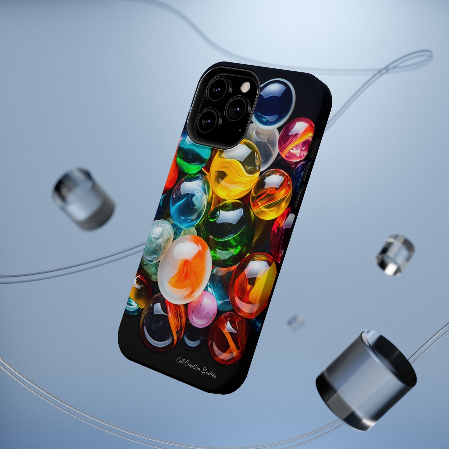 Introducing the "Vibrant Marbles Mosaic" Cell Phone Case – Carry a Kaleidoscope of Colors! -MagSafe Tough Cases