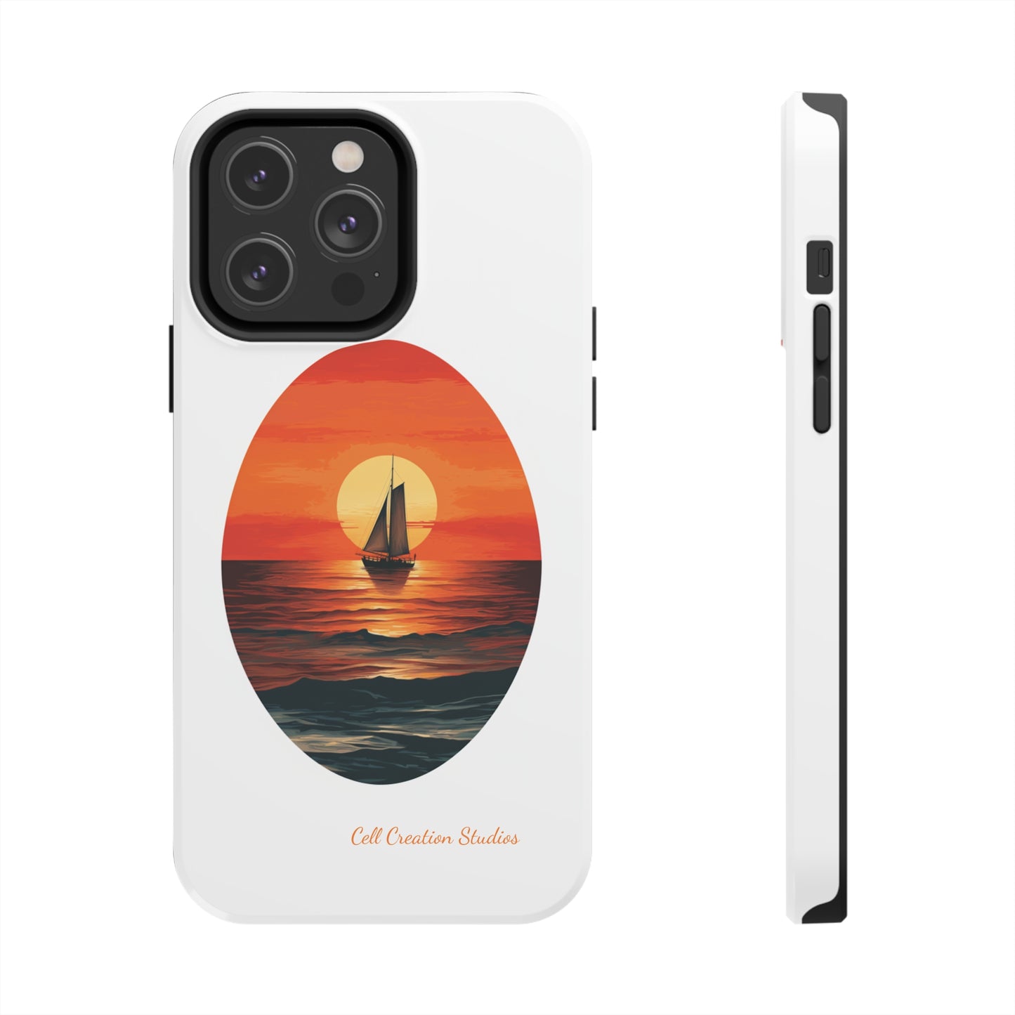 "Sailboat Sunset Serenity" -Tough iPhone Cases