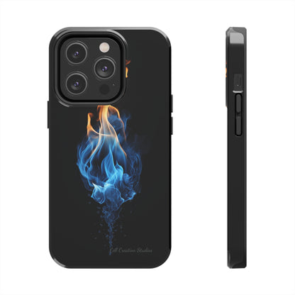 "Elegant Blue and Orange Flame" Phone Case: Ignite Your Style -Tough Phone Cases