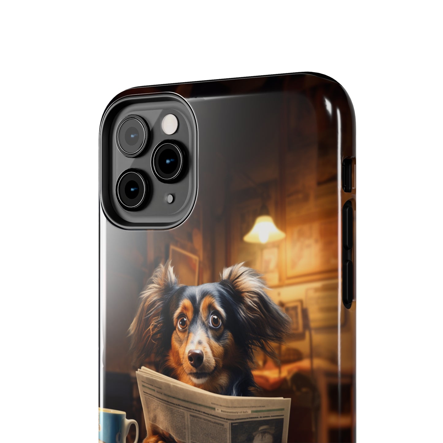 Introducing the "Pup's Perusal" Cell Phone Case – Unleash Heartwarming Humor -Tough Phone Cases