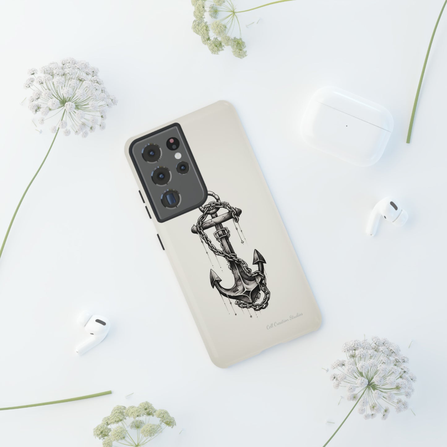 "Nautical Elegance Anchor" -Tough Samsung Phone Cases