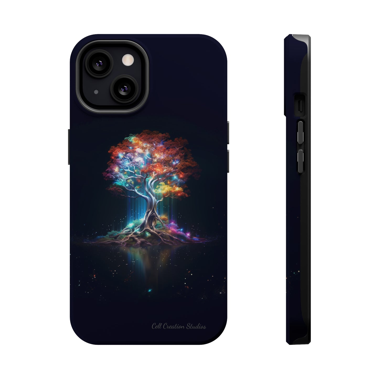 Introducing the "Vibrant Glow Tree" Cell Phone Case – Radiate Elegance with Nature's Brilliance -MagSafe Tough Cases