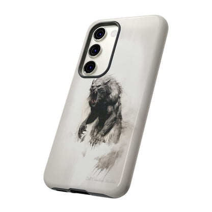 "Moonlit Shadow" Werewolf Sketch Cell Phone Case -Tough Cases