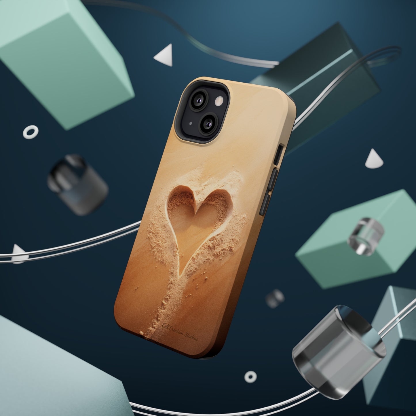 "Eternal Love: Sand Heart" Cell Phone Case -MagSafe Tough Cases