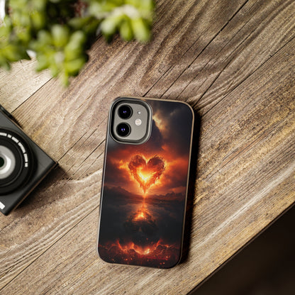 Introducing the "Flaming Heart" Cell Phone Case – Ignite Your Passion! -Tough Phone Cases