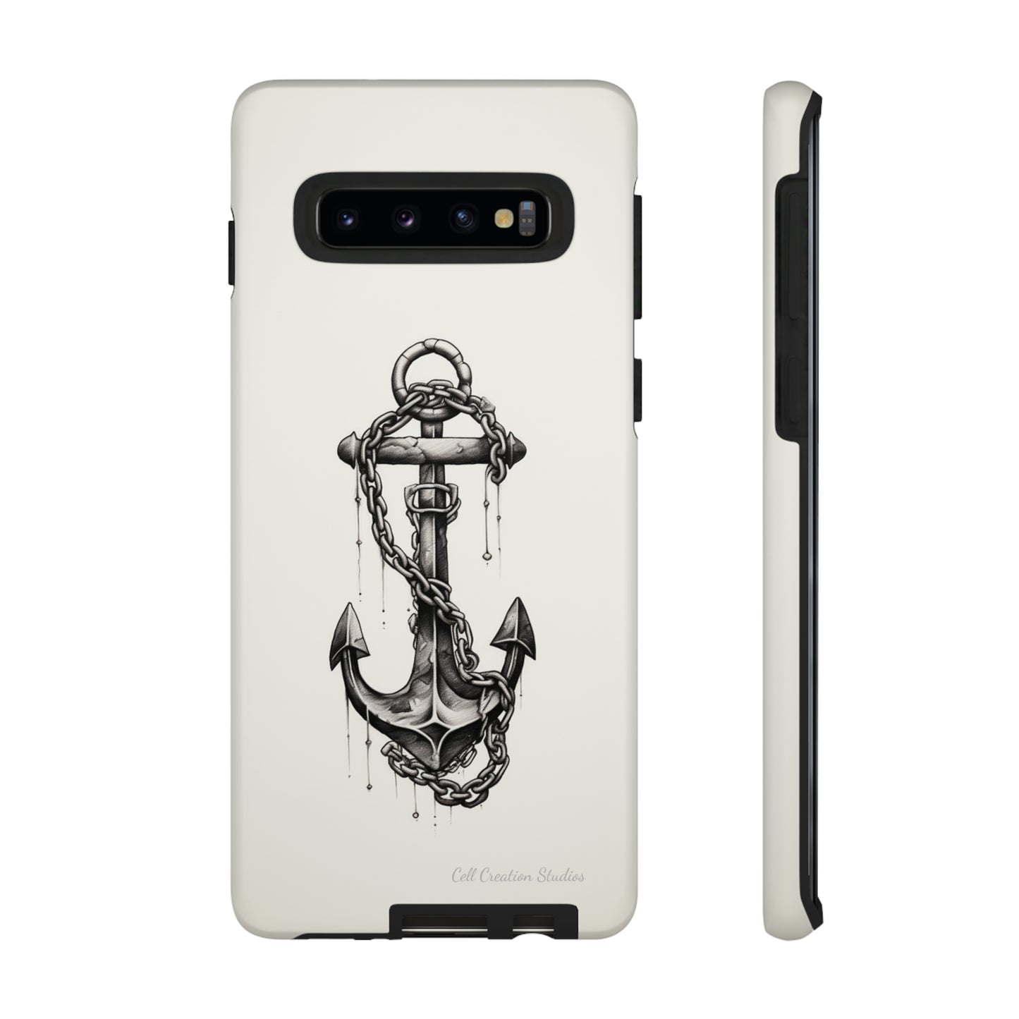 "Nautical Elegance Anchor" -Tough Samsung Phone Cases