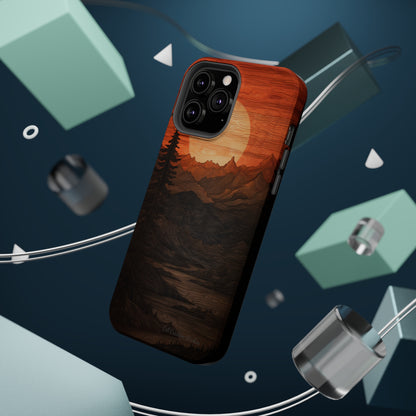 The "Sunset Mountains" Phone Case -MagSafe Tough Cases