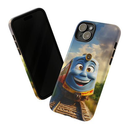 The "Smiling Blue Train" Phone Case -Tough Cases