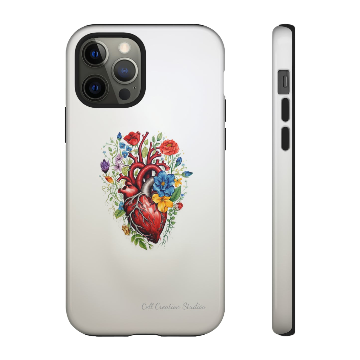"Floral Heart Harmony" -Tough iPhone Cases