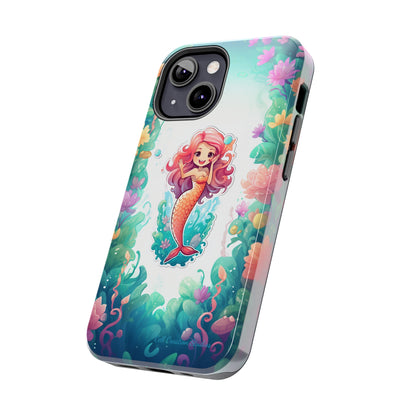 "Pink Seaflower Mermaid" -Tough iPhone Cases