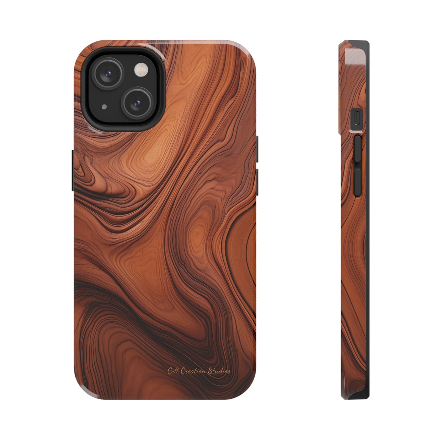 The "Natural Elegance" Wood Pattern Phone Case -Tough Phone Cases