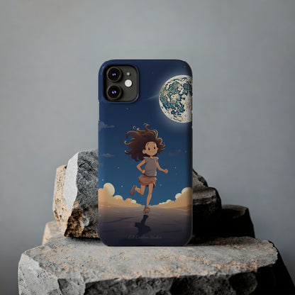 Introducing the "Moonlit Runner" Cell Phone Case – Embrace Adventure with a Captivating Moonlit Design -Slim Phone Cases