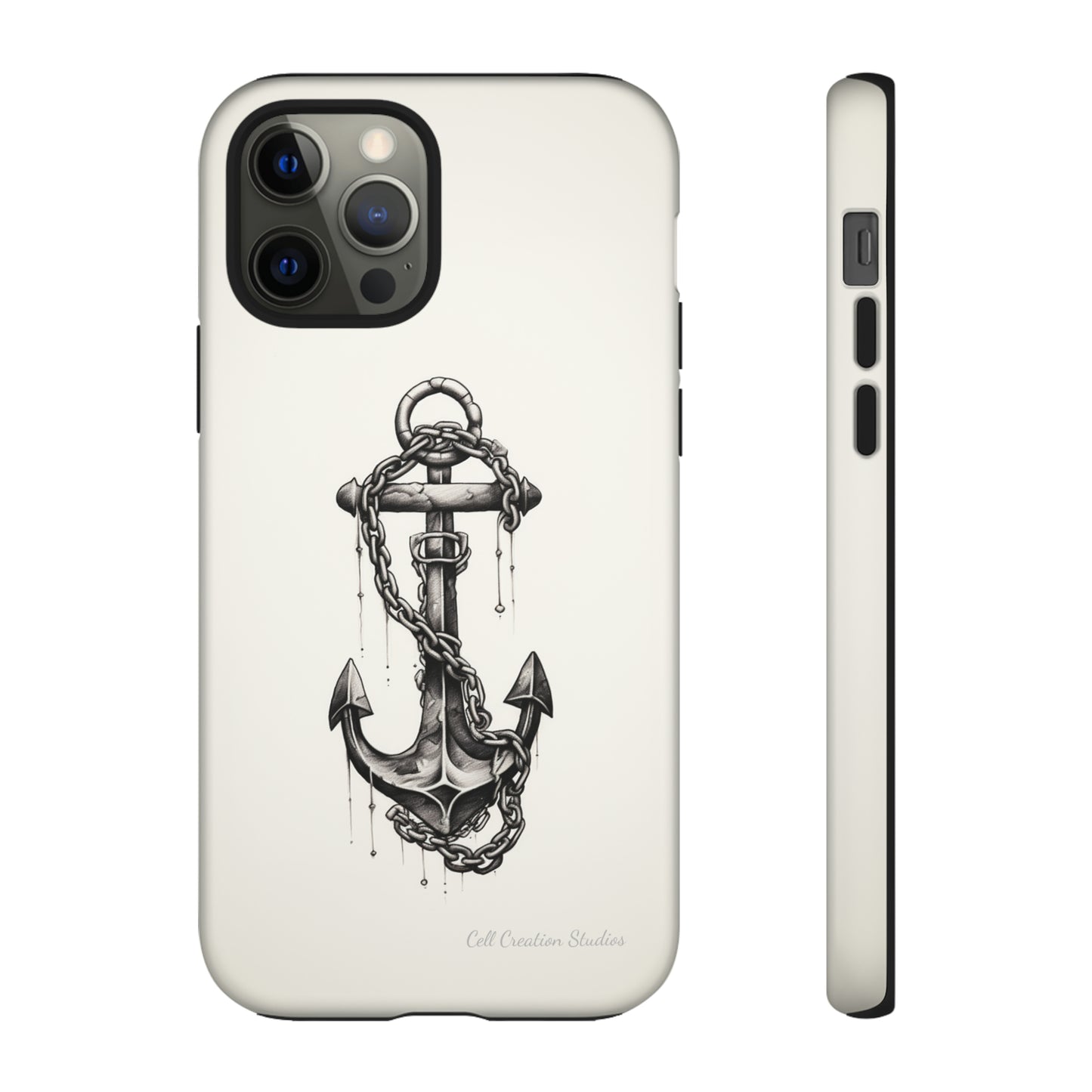 "Nautical Elegance Anchor" -Tough iPhone Cases