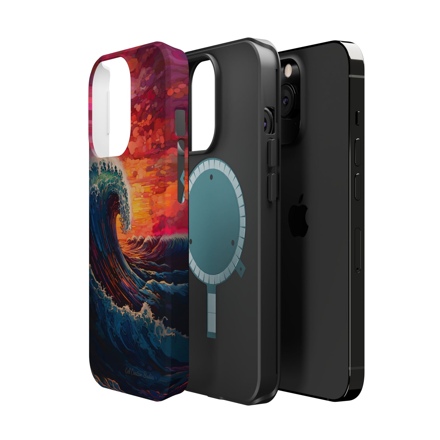 "Colorful Ocean Wave" Cell Phone Case -MagSafe Tough Cases