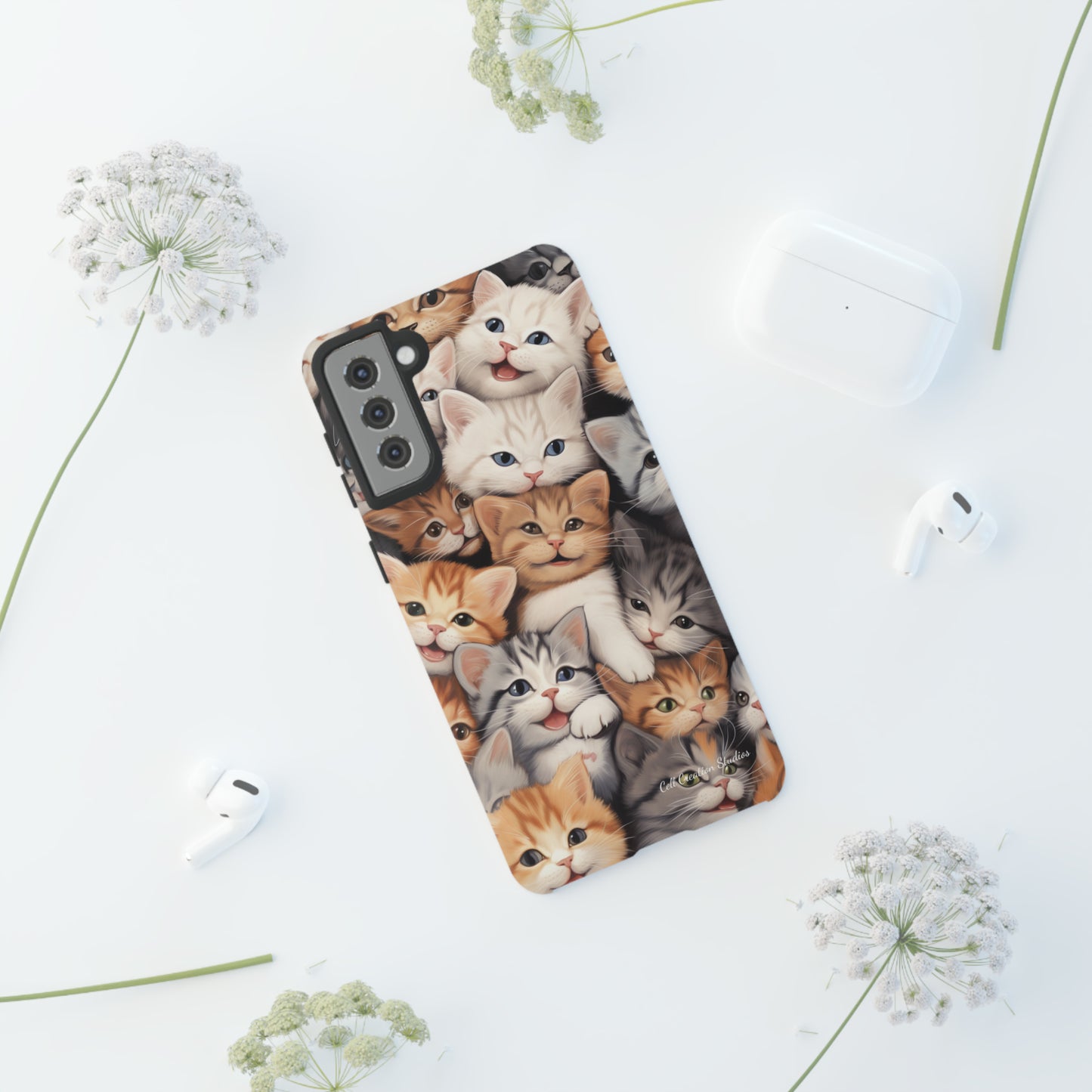 "Kitten Cuddle Haven" Phone Case -Tough Cases