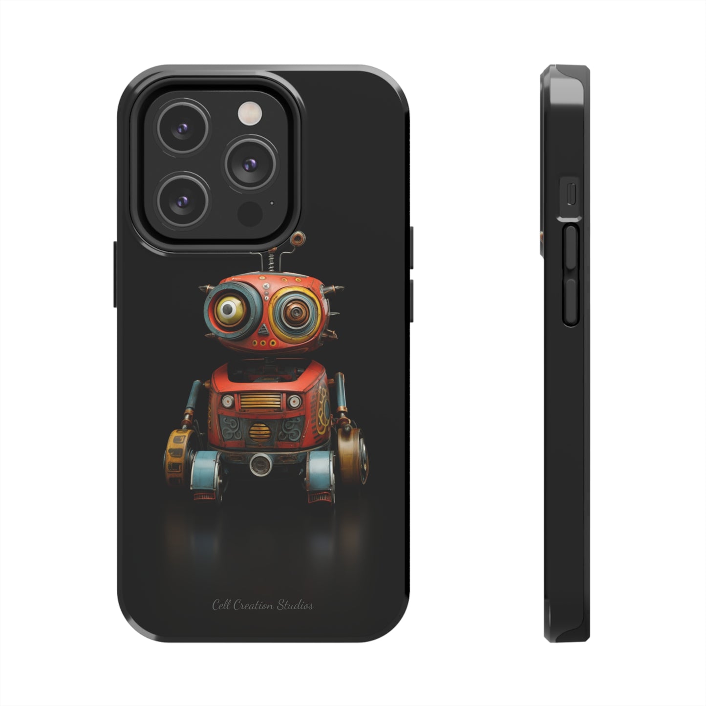 Introducing the "Toy Robot Delight" Cell Phone Case – Embrace Nostalgia with a Playful Robotic Companion! -Tough Phone Cases