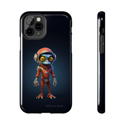 The "AstroGuard" Animated Blue Alien Astronaut Phone Case -Tough Phone Cases