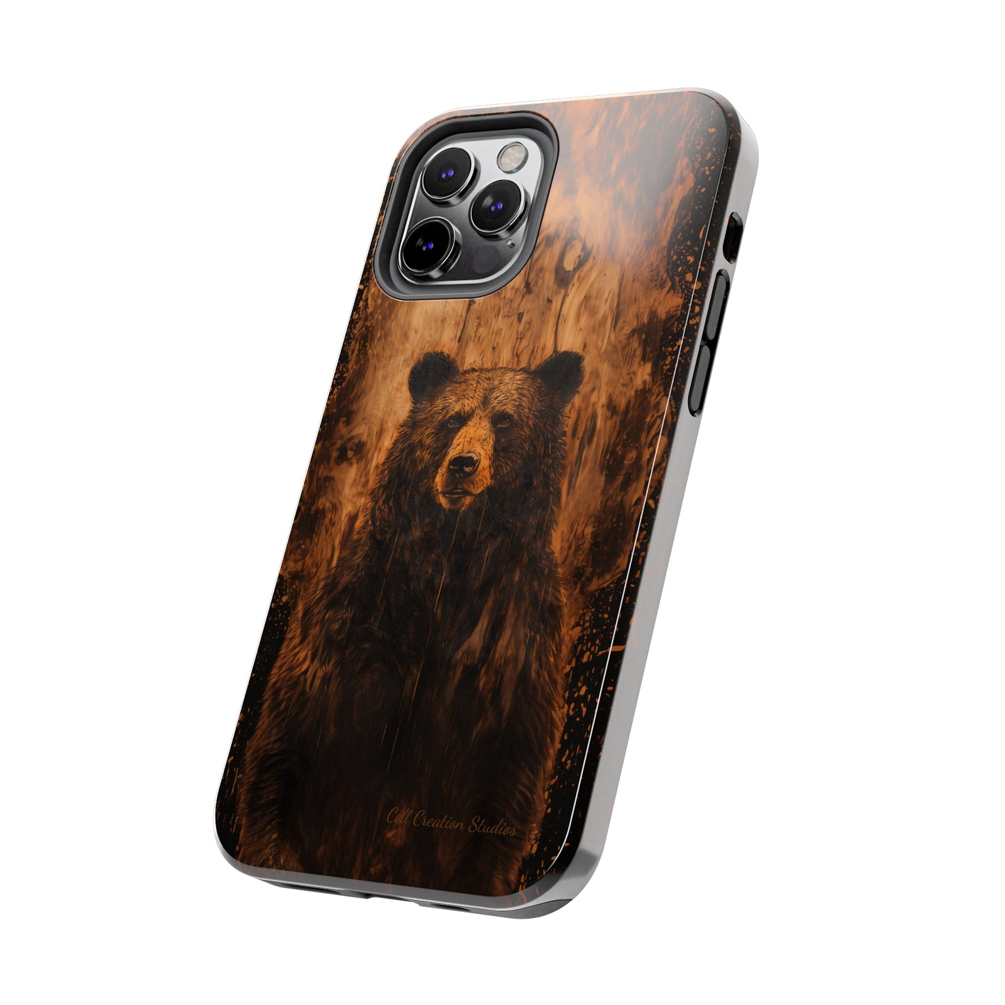 "Bear Wood Grain"-Tough Phone Cases