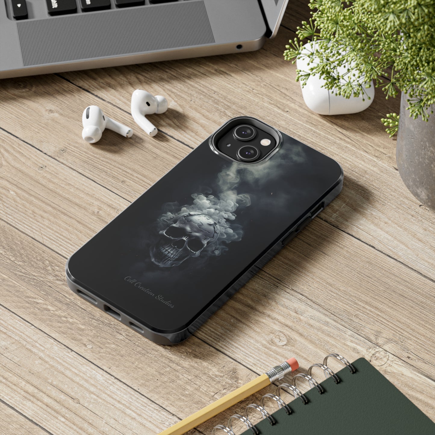 "Ethereal Skull Noir" -Tough iPhone Cases