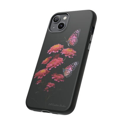 "Achillea Desert Eve Deep Rose & Butterfly" Phone Case -Tough Cases