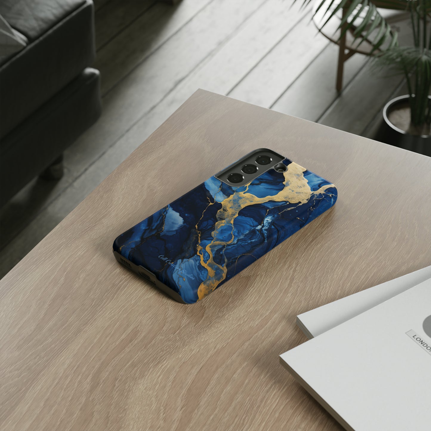 "Azure Elegance Marble" -Tough Samsung Cases