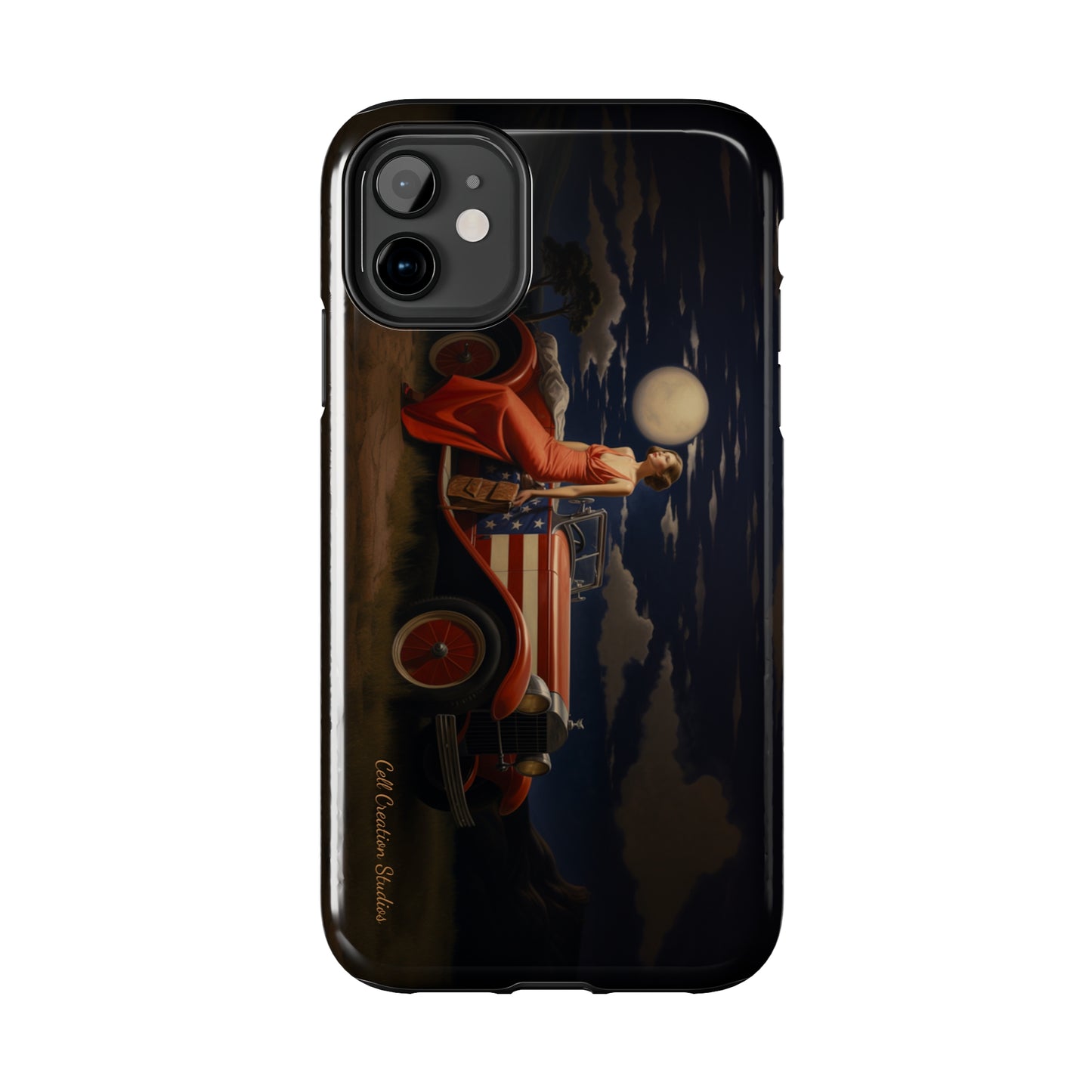 Introducing the "Desert Dreamer - 1920s Americana" Cell Phone Case – Embrace Nostalgic Elegance with Vintage Desert Charm -Tough Phone Cases