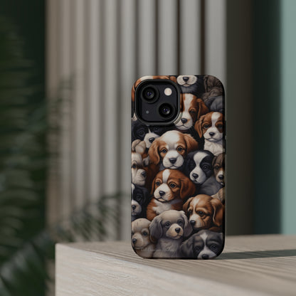 "Puppy Pile" Cuddles Phone Case -MagSafe Tough Cases