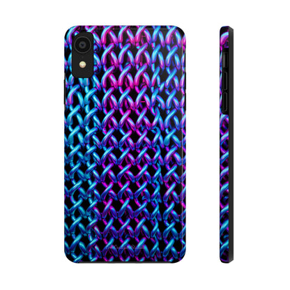 Introducing the "Neon Chainlink Glow" Cell Phone Case – Illuminate Your Style with Vibrant Chain Pattern Design -Tough Phone Cases