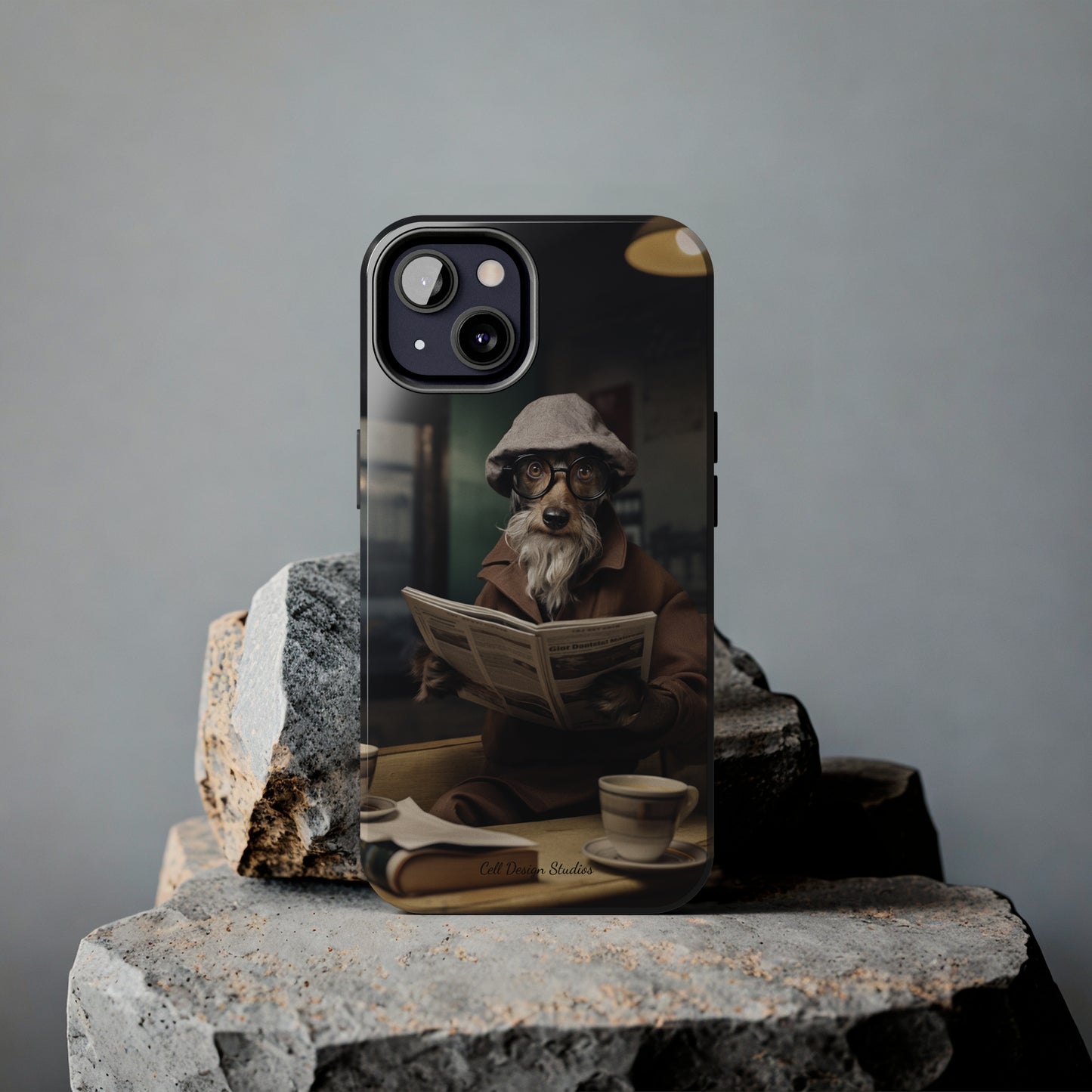 Introducing the "Canine Scholar" Cell Phone Case – Where Canine Meets Wisdom. -Tough Phone Cases
