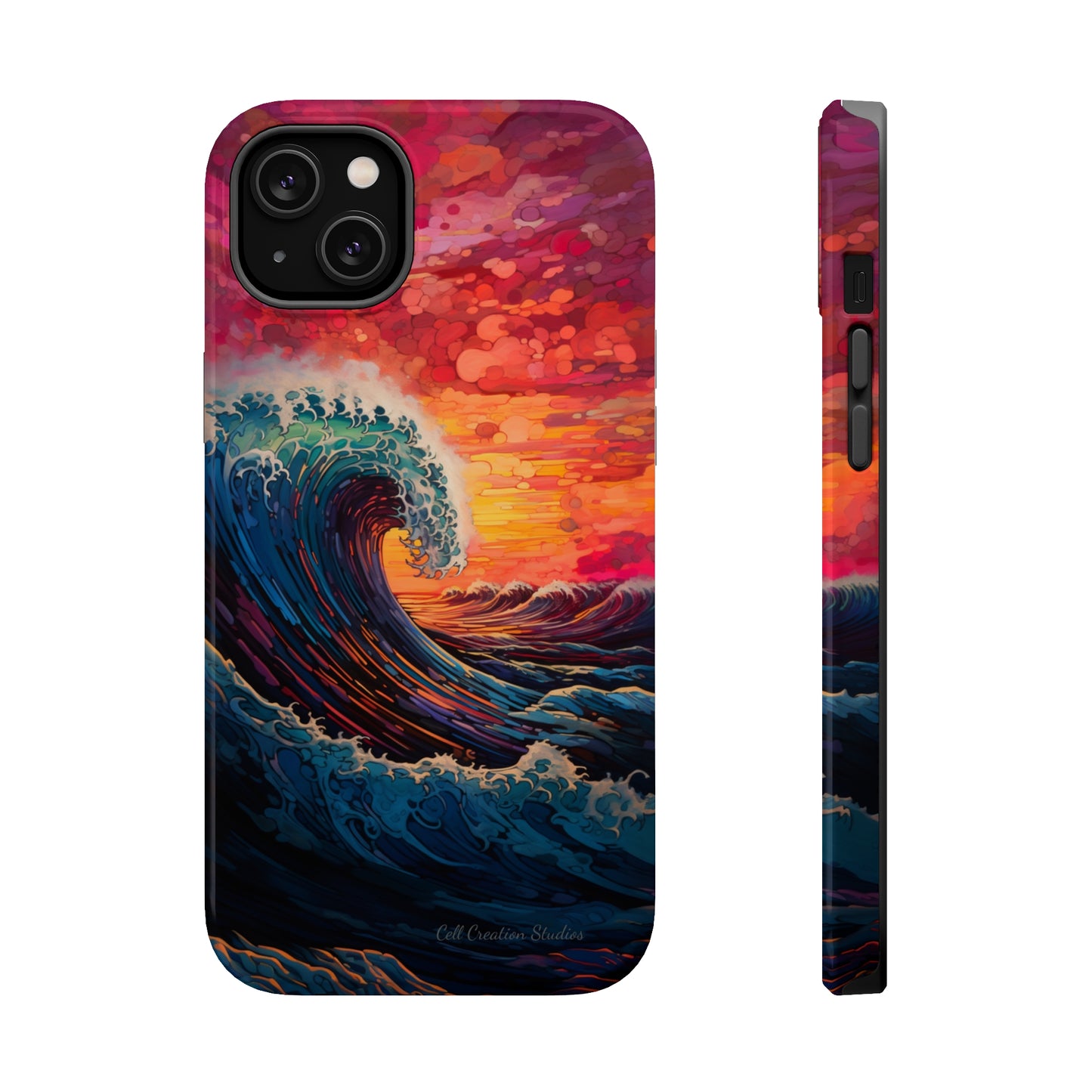 "Colorful Ocean Wave" Cell Phone Case -MagSafe Tough Cases