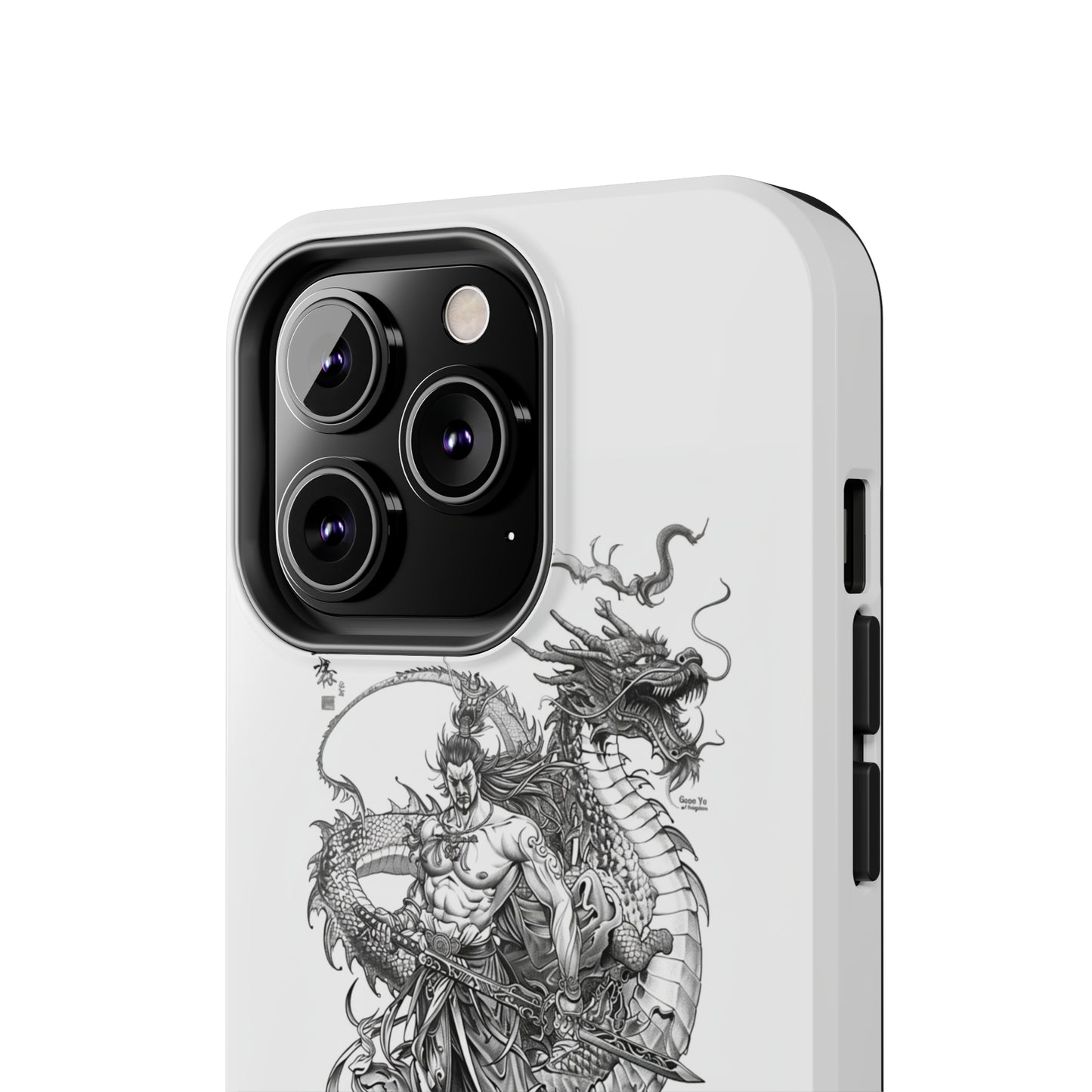 "Samurai and Dragon Sketch" -Tough iPhone Cases