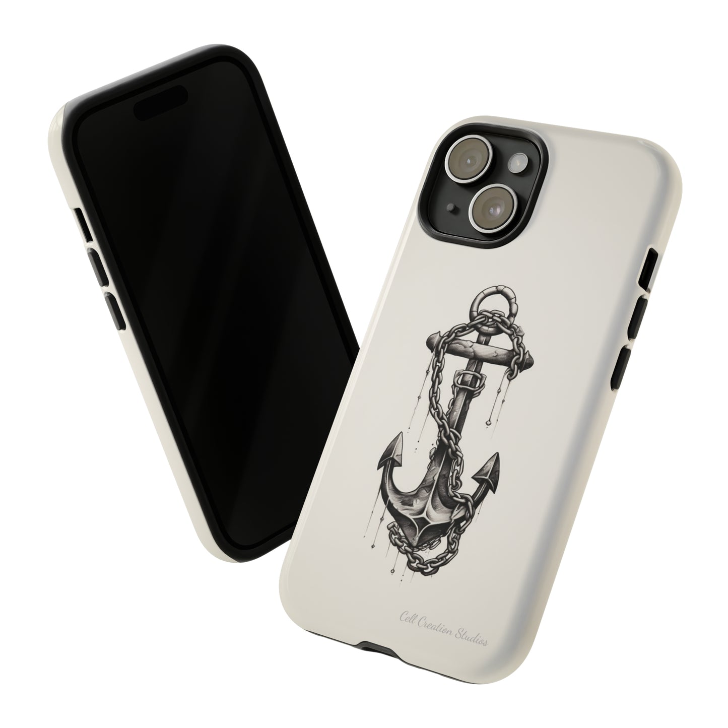 "Nautical Elegance Anchor" -Tough iPhone Cases