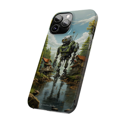 Introducing the "Robo-Rescue" Cell Phone Case – Witness a Heartwarming Scene of Robot Seeking Assistance -Slim Phone Cases