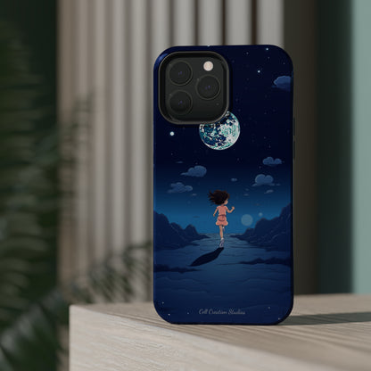 Introducing the "Moonlit Runner" Cell Phone Case – Embrace Adventure with a Captivating Lunar Design -MagSafe Tough Cases