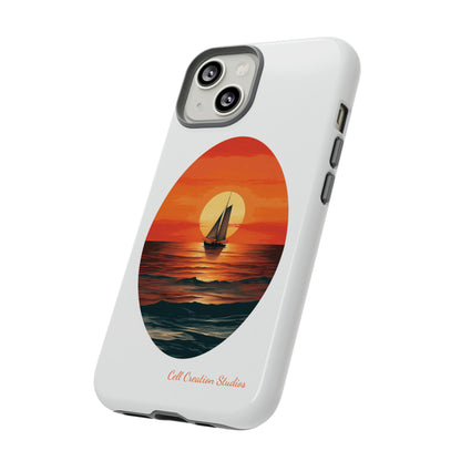 "Sailboat Sunset Serenity" -Tough iPhone Cases